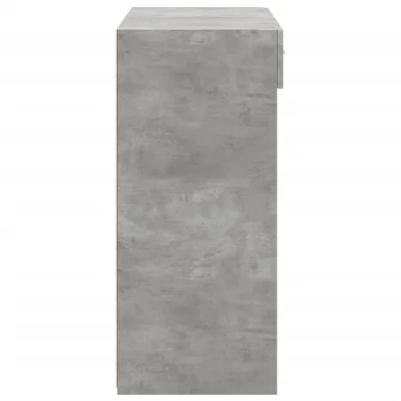 Buffet gris béton 80x42,5x93 cm bois d'ingénierie