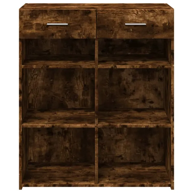 Buffet chêne fumé 80x42,5x93 cm bois d'ingénierie