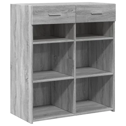 Buffet sonoma gris 80x42,5x93 cm bois d'ingénierie 2
