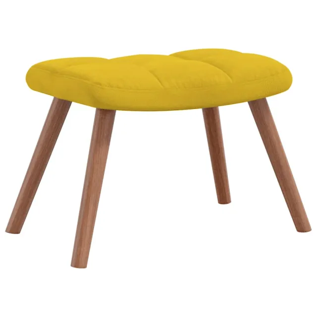 Chaise à bascule avec repose-pied Jaune moutarde Velours