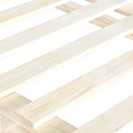 Cadre de lit sans matelas avec tête de lit bois massif