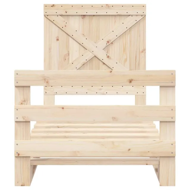 Cadre de lit sans matelas avec tête de lit 90x200 cm