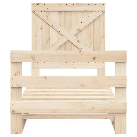 Cadre de lit sans matelas avec tête de lit 90x200 cm