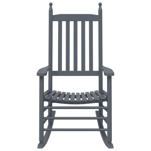 Chaises à bascule sièges incurvés lot de 2 gris peuplier massif