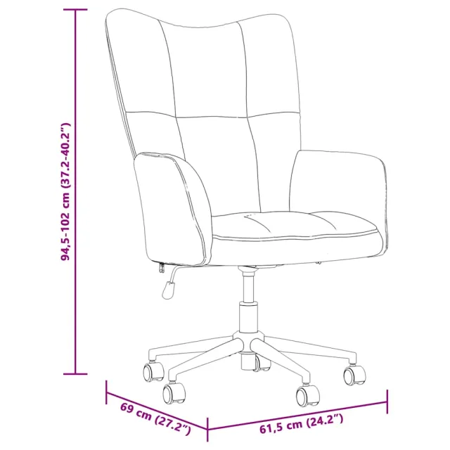 Chaise de relaxation Gris clair Velours
