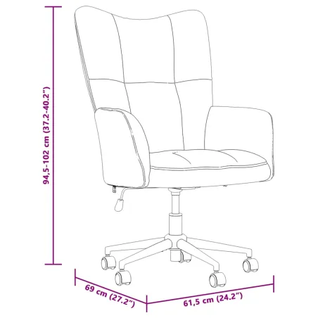 Chaise de relaxation Gris clair Velours