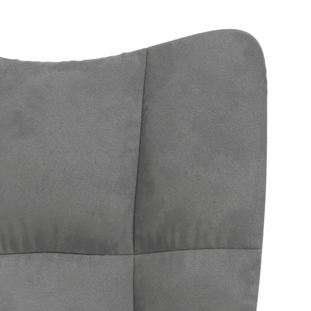Chaise de relaxation Gris foncé Velours