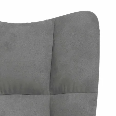 Chaise de relaxation Gris foncé Velours