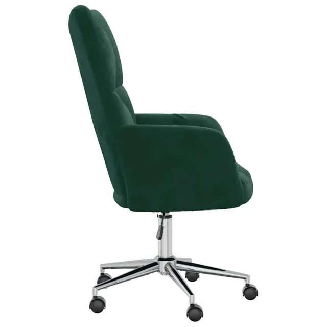 Chaise de relaxation Vert foncé Velours