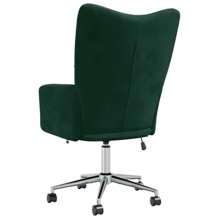 Chaise de relaxation Vert foncé Velours