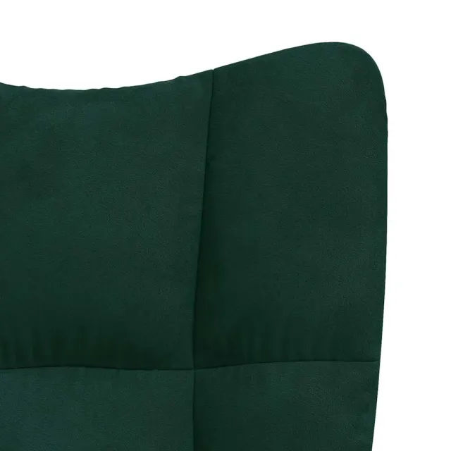 Chaise de relaxation Vert foncé Velours