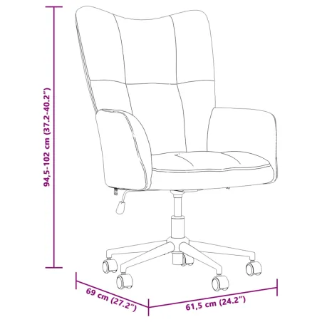 Chaise de relaxation Vert foncé Velours