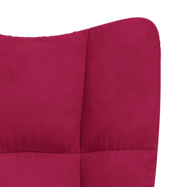 Chaise de relaxation Rouge bordeaux Velours