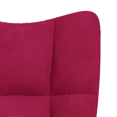Chaise de relaxation Rouge bordeaux Velours