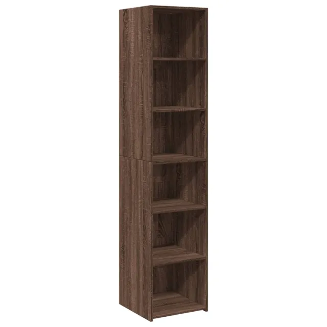 Buffet haut chêne marron 40x41x185 cm bois d'ingénierie