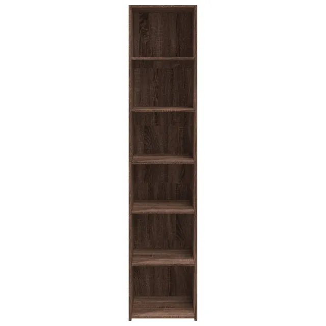 Buffet haut chêne marron 40x41x185 cm bois d'ingénierie