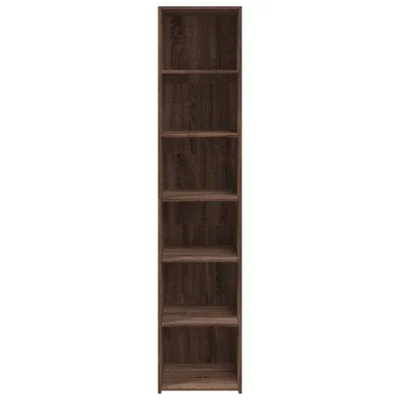 Buffet haut chêne marron 40x41x185 cm bois d'ingénierie