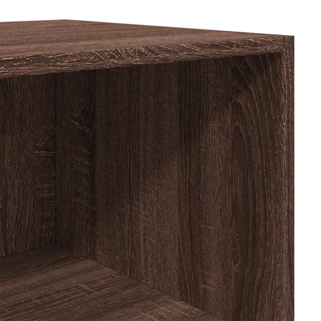 Buffet haut chêne marron 40x41x185 cm bois d'ingénierie