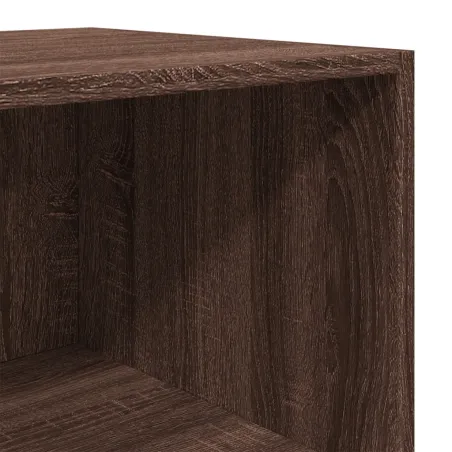 Buffet haut chêne marron 40x41x185 cm bois d'ingénierie