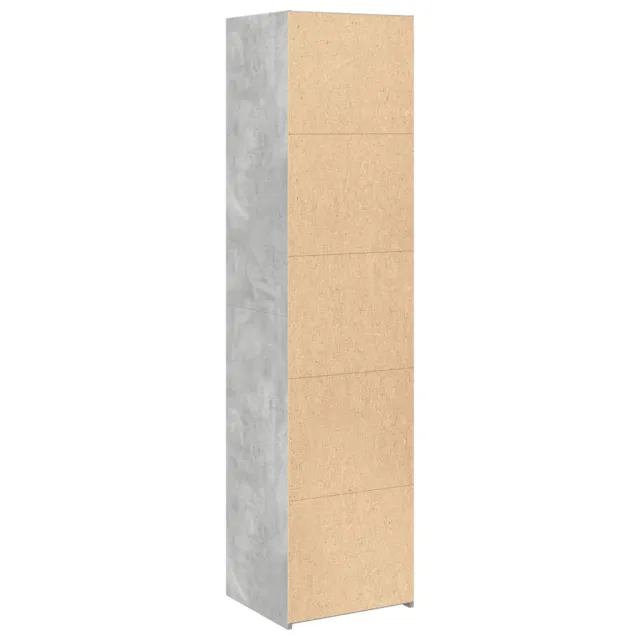 Buffet haut gris béton 45x41x185 cm bois d'ingénierie