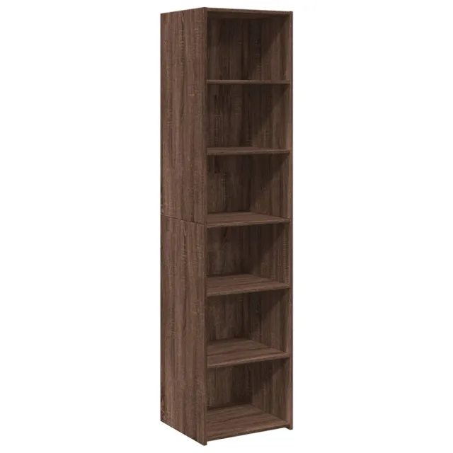 Buffet haut chêne marron 45x41x185 cm bois d'ingénierie