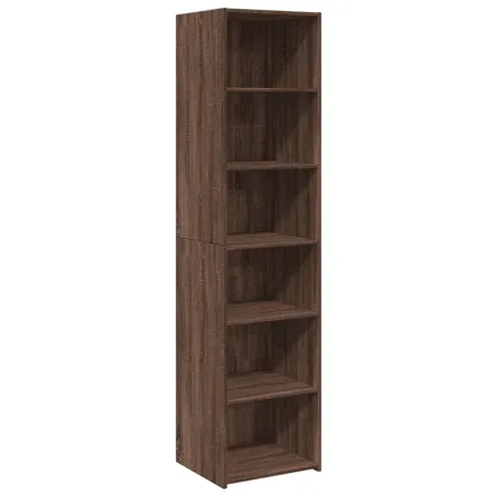 Buffet haut chêne marron 45x41x185 cm bois d'ingénierie