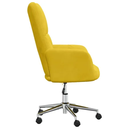 Chaise de relaxation Jaune moutarde Velours