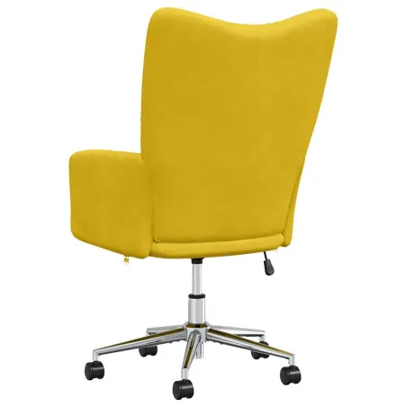 Chaise de relaxation Jaune moutarde Velours