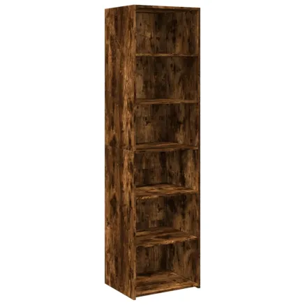 Buffet haut chêne fumé 50x41x185 cm bois d'ingénierie 2