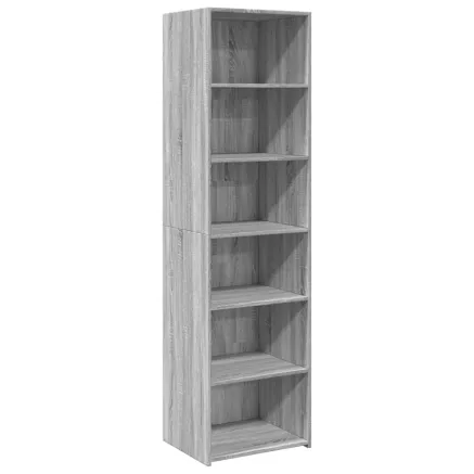 Buffet haut sonoma gris 50x41x185 cm bois d'ingénierie 2