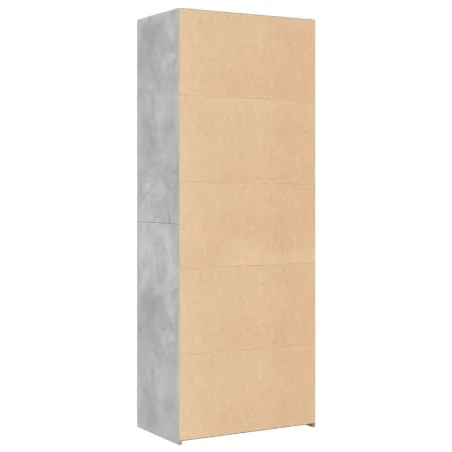 Buffet haut gris béton 70x41x185 cm bois d'ingénierie