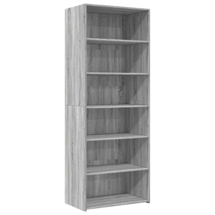 Buffet haut sonoma gris 70x41x185 cm bois d'ingénierie 2