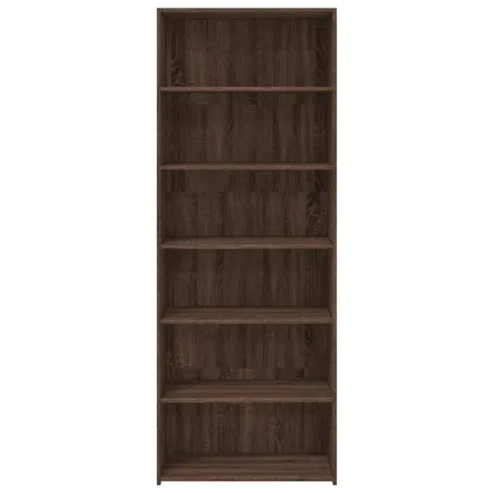 Buffet haut chêne marron 70x41x185 cm bois d'ingénierie