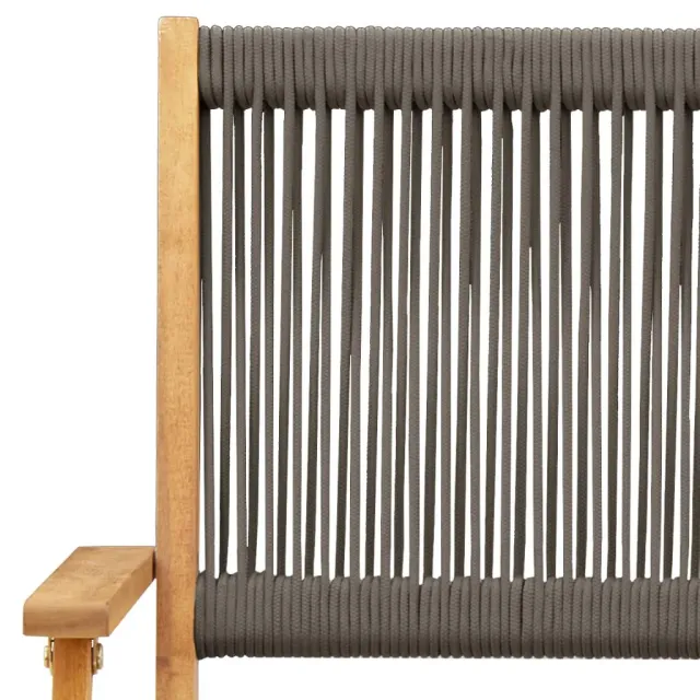 Ensemble à Manger de jardin 7pcs gris polypropylène bois massif