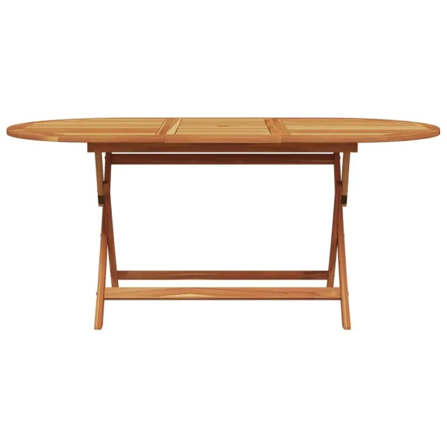 Ensemble à manger de jardin 7 pcs motif de feuilles tissu bois