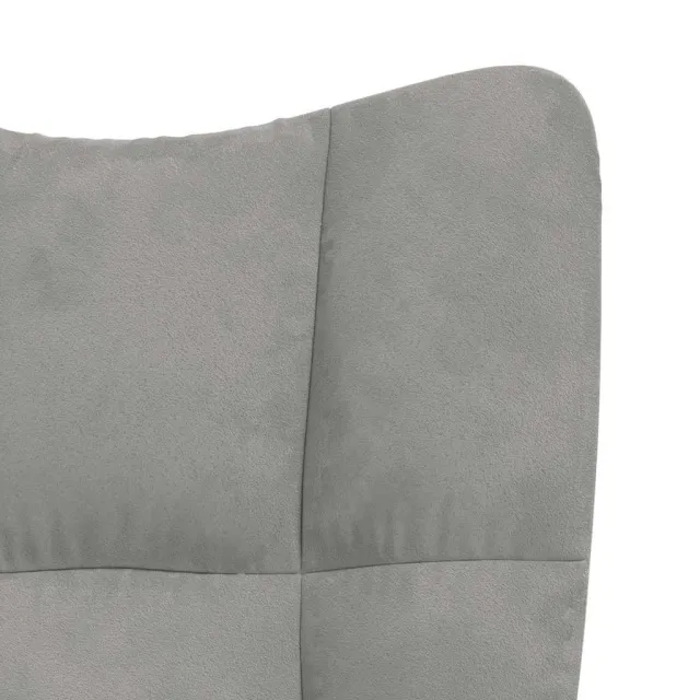 Chaise de relaxation Gris clair Velours