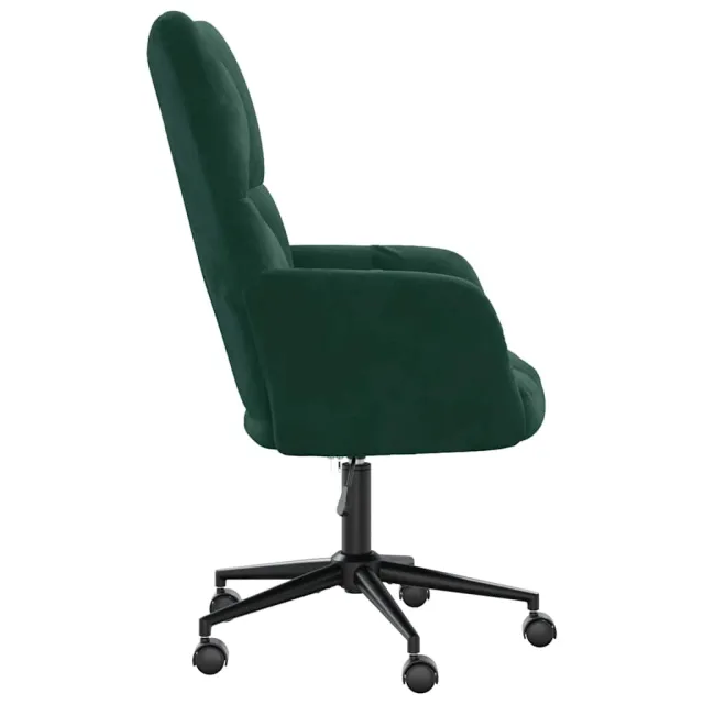 Chaise de relaxation Vert foncé Velours