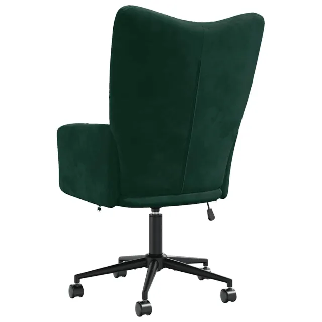 Chaise de relaxation Vert foncé Velours