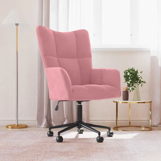 Chaise de relaxation Rose Velours