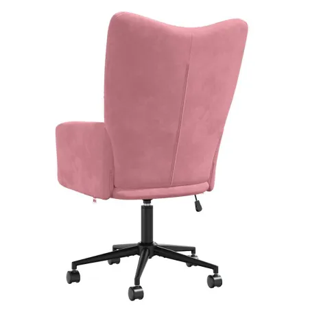 Chaise de relaxation Rose Velours