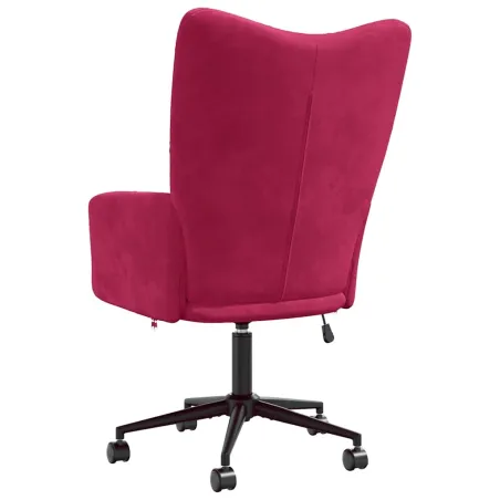 Chaise de relaxation Rouge bordeaux Velours