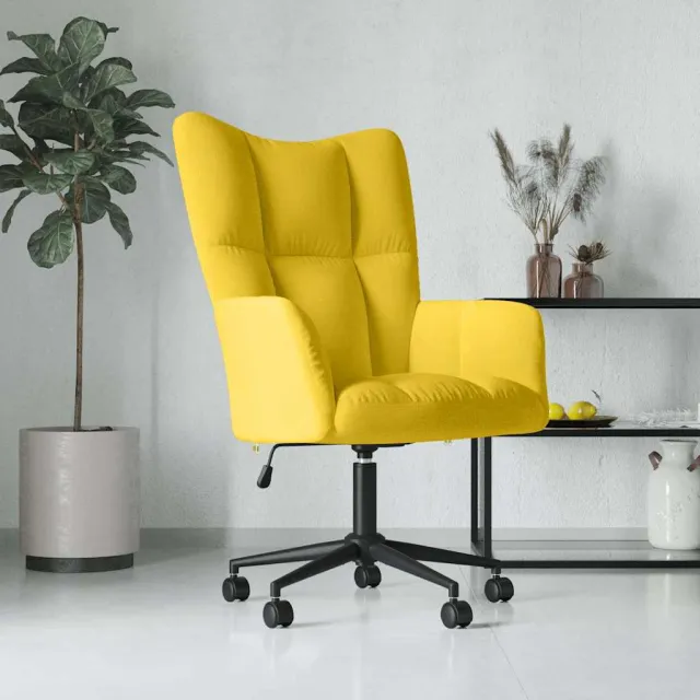 Chaise de relaxation Jaune moutarde Velours