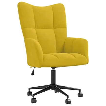 Chaise de relaxation Jaune moutarde Velours 2