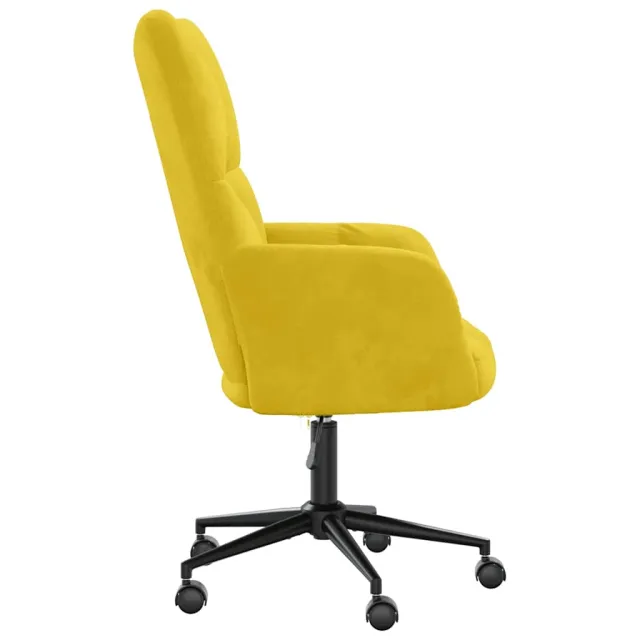 Chaise de relaxation Jaune moutarde Velours
