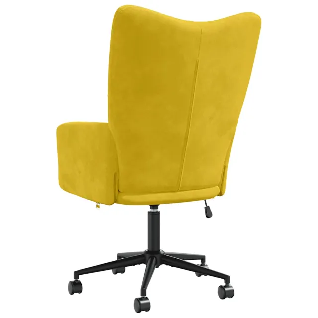 Chaise de relaxation Jaune moutarde Velours