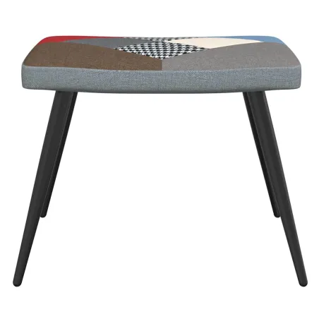 Chaise de relaxation avec tabouret Patchwork Tissu