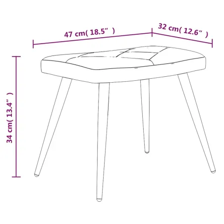 Chaise de relaxation avec tabouret Patchwork Tissu
