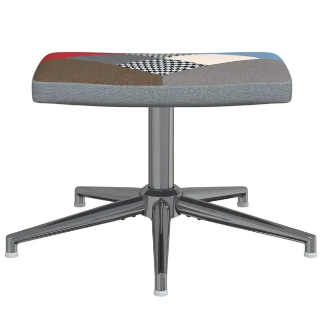 Chaise de relaxation avec tabouret Patchwork Tissu