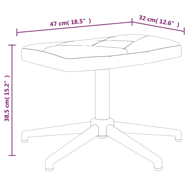 Chaise de relaxation avec tabouret Patchwork Tissu