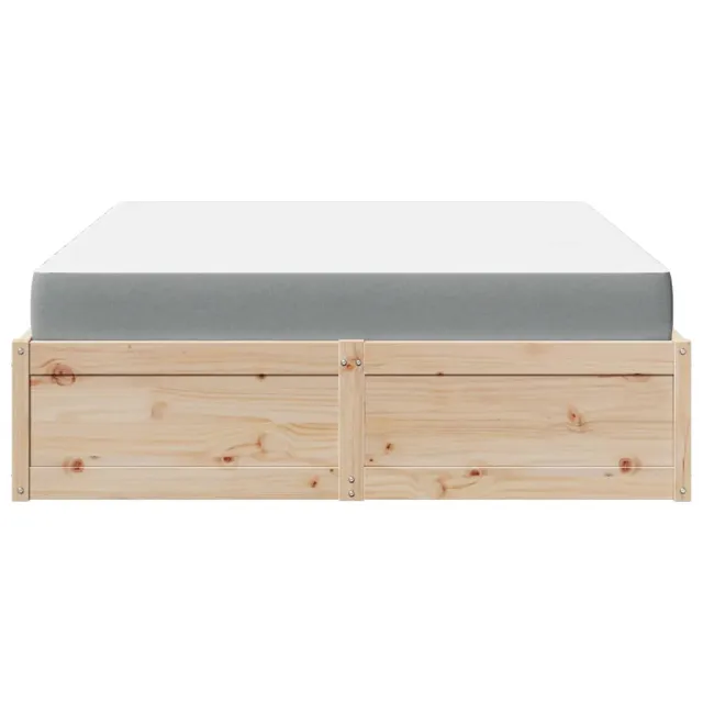 Lit avec matelas 140x200 cm bois massif de pin